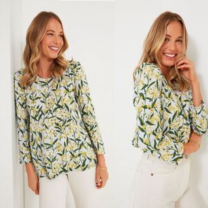 Tuckernuck Floral Blouse in Green and Yellow